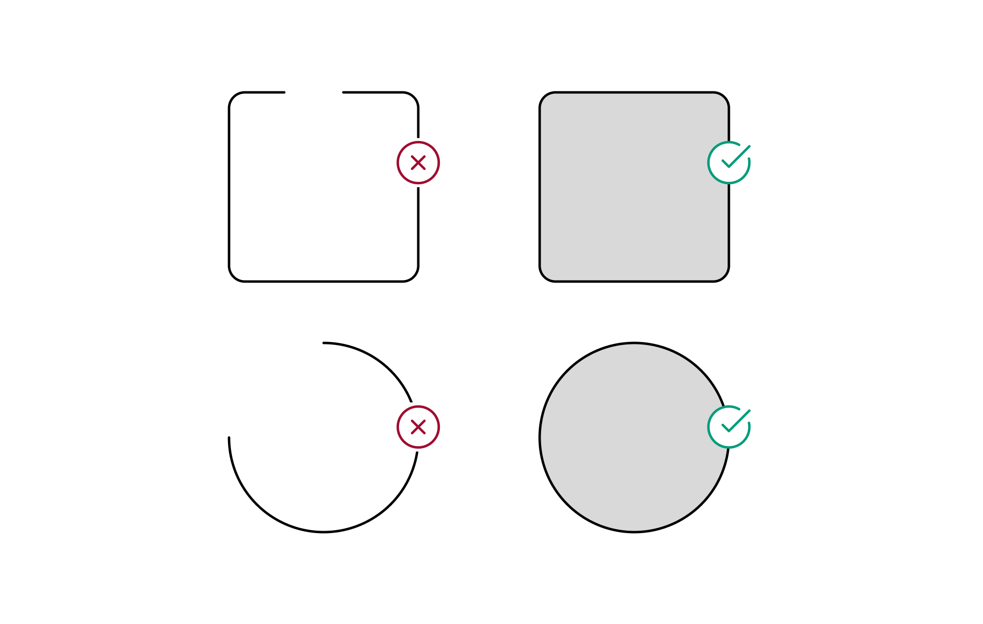 Unclosed geometry example
